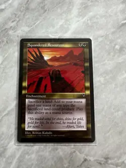 Magic the Gathering MTG Squandered Resources VIS Visions NM Reserved List RL - Image 1