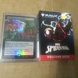 MTG Spider-Man - Welcome Deck Green w/BLK & Behold the Sinister Six! Promo - Image 1