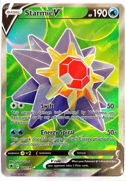 Starmie V (Full Art) 166/189 Swsh10: Astral Radiance Holo Pokemon 2022 NM - Image 2