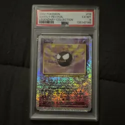 Pokemon Gastly 76/110 Legendary Collection Reverse Foil English PSA 6 (2002) - Image 1