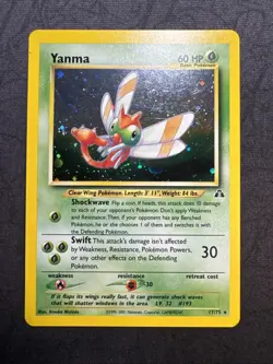 Yanma 17/75 Neo Discovery Holo Pokemon MJ - Image 1