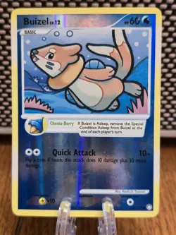 Buizel - Reverse Holo - 75/123 Mysterious Treasures - Pokemon TCG - 2007 LP - Image 1