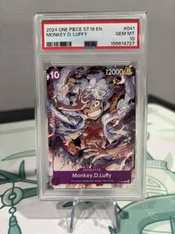 2024 ONE PIECE STARTER DECK ST18-PURPLE MONKEY D. LUFFY MONKEY D. LUFFY PSA 10 - Image 1