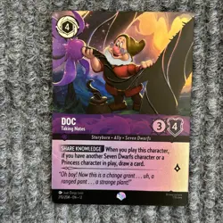 Disney Lorcana Wilds Unknown Doc 210/204 Epic Foil - Image 1