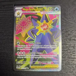 Mega Starmie Ex 102/088 Holo Perfect Order Ultra Rare Pokemon Card TCG Full Art - Image 1