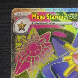 Mega Starmie Ex 102/088 Holo Perfect Order Ultra Rare Pokemon Card TCG Full Art - Image 4