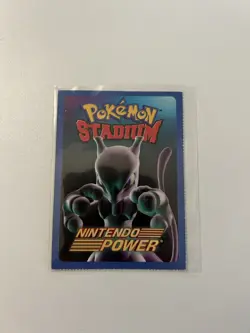 2000 Nintendo Power Pokemon Stadium Mewtwo Insert Card Rare - Image 1