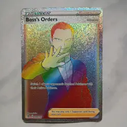 Boss's Orders Trainer Pokemon Card 200/192 Rainbow Rare - Image 1