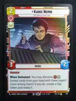 Karis Nemik 658 Foil - Star Wars Unlimited Card #AJ - Image 1