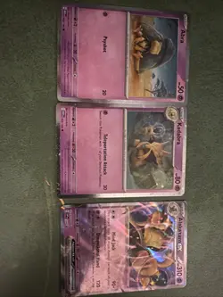 Pokemon 151 Alakazam ex SVP 050 Abra Kadabra Evolution Line Set NM - Image 1