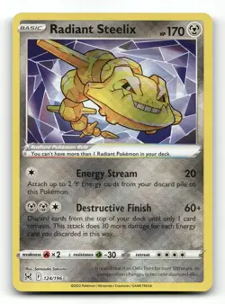 Radiant Steelix 124/196 - Lost Origin - Pokemon Card NM/M - Image 1