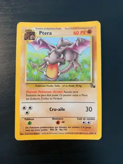 Carte Pokemon : Ptera 1/62 Holo Fossile Edition 2 Wizards Francaise - Image 1
