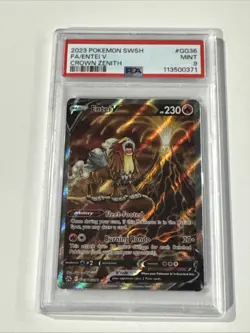 PSA 9, Entei V - GG36/GG70 - Pokemon Crown Zenith Galarian Gallery Ultra Rare - Image 1