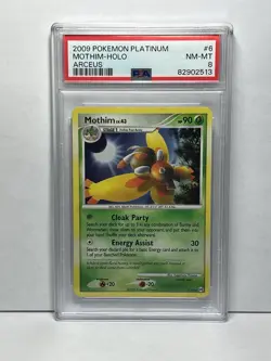 PSA 8 MINT Mothim Holo 6/99 Platinum Arceus Rare Pokemon Card - Image 1
