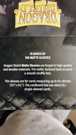 Dragon Shield Standard Size Card Sleeves 100ct of 10 Packs - Image 3