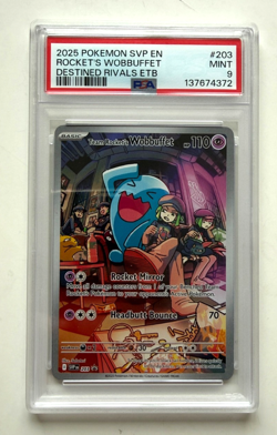 Graded Pokemon Card 203 Rocket's Wobbuffet Black Star Promo PSA 9 MINT 2025 - Image 1