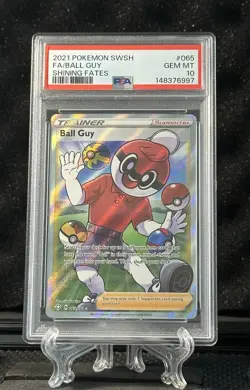 Ball Guy Shining Fates Pokemon Sword & Shield Shining Fates 065/072 PSA 10 - Image 1