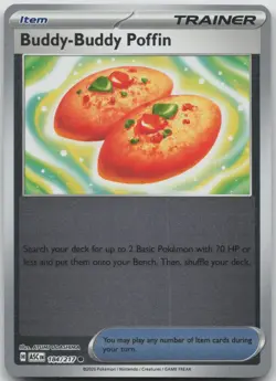 Buddy-Buddy Poffin 184/217 Common Ascended Heroes Pokemon Reverse Holo Near Mint - Image 1