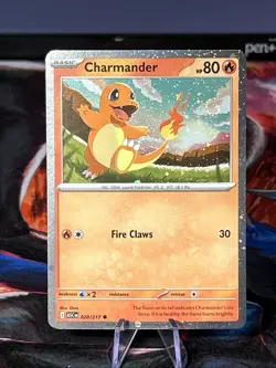 Pokemon Charmander Ascended Heroes 020/217 Cosmo Holo Promo NM/M SWIRL - Image 1