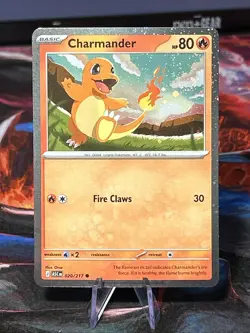Pokemon Charmander Ascended Heroes 020/217 Cosmo Holo Promo NM/M SWIRL - Image 3