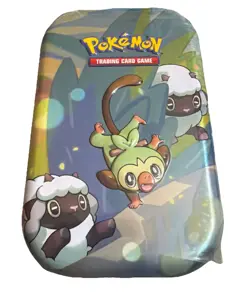 Pokemon TCG Galar Pals Mini Tin Grookey & Wooloo (Includes 2 Booster Packs) New - Image 1