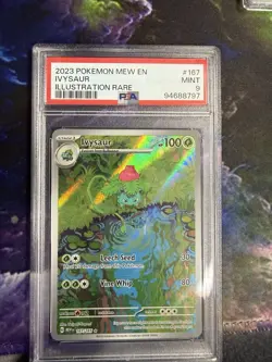 2023 Pokemon Scarlet Violet 151 English Illustration Rare #167 Ivysaur PSA 9 - Image 1