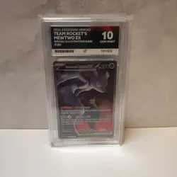 Pokemon TCG Team Rocket’s Mewtwo Ex 281/217 SIR Ace 10 (Perfect Subgrades) - Image 1