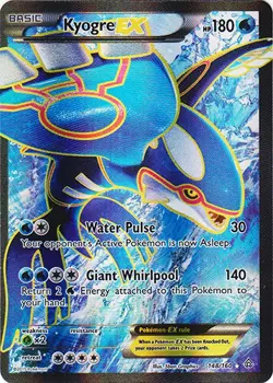 Kyogre-EX - 148/160 - Full Art Ultra Rare DMG, English Pokemon Primal Clash - Image 1
