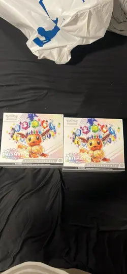 Pokemon TCG Prismatic Evolutions ETB Elite Trainer Box x2 NEW Factory Sealed - Image 1
