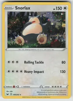 Snorlax (Cosmos Holo) 140/202 Holo Promo Blister Exclusives Pokemon LP - Image 1