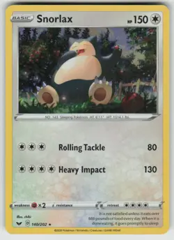 Snorlax (Cosmos Holo) 140/202 Holo Promo Blister Exclusives Pokemon LP - Image 1