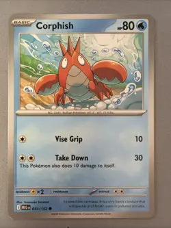 Pokemon TCG * Mega Evolution * 33/132 Corphish Common * FRESH PK - Image 1