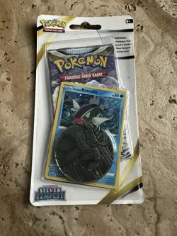 Lot Of 13 Pokemon TCG Blister Pack Sword Shield Silver Tempest Basculin Coin - Image 2