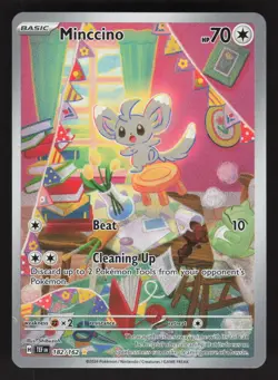 Minccino 182/162 Pokemon TCG SV05: Temporal Forces NM - Image 1