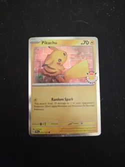 Pokemon TCG Pikachu 2024 Pokemon Day 051/162 Promo Holo HP70 - Image 1