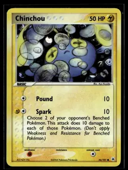 Pokemon TCG Hidden Legends #56/101 Chinchou Holo - Image 1