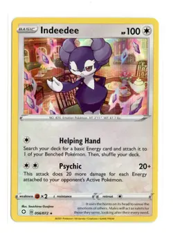 Indeedee 056/072 Holo Rare Holo Shining Fates Pokemon NM - Image 1