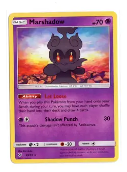 Marshadow 45/73 Holo Rare Holo Shining Legends Pokemon NM - Image 1