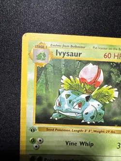 1999 Pokemon Base Set Ivysaur Shadowless 1st Edition 30/102 English HP - Image 3