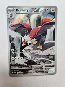Pokemon TCG S&V: Black Bolt - Braviary 155/086 Holo Illustration Rare - NM - Image 1