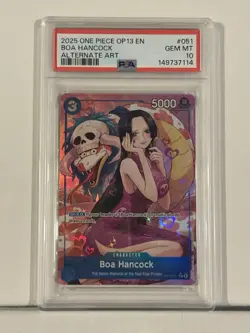2025 ONE PIECE CARRYING ON HIS WILL ENGLISH BOA HANCOCK ALT ART OP13-051 PSA 10 - Image 1