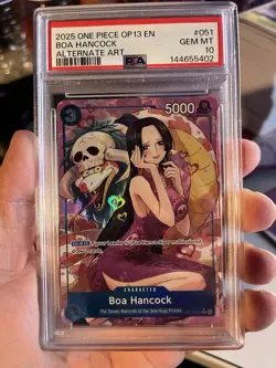2025 One Piece OP13 EN Alternate Art #051 Boa Hancock PSA 10 GEM MINT - Image 1