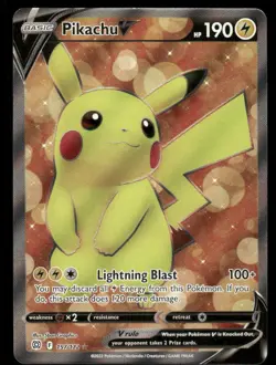Pokemon Cards Pikachu V 157/172 Brilliant Stars Ultra Rare NM - Image 1