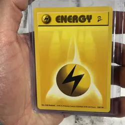 Pokemon Card Base Set 2 Lightning Energy 128/130 Vintage Vtg NM/MT Nintendo TCG - Image 1