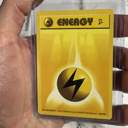 Pokemon Card Base Set 2 Lightning Energy 128/130 Vintage Vtg NM/MT Nintendo TCG - Image 2