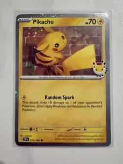 Pikachu 051/162 Temporal Forces Cosmos Holo Promo Pokemon Day 2026 NM - Image 1