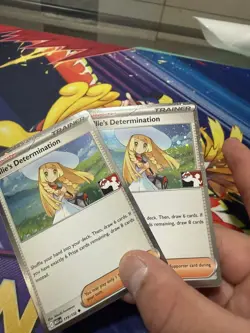 *PLAYED BY A PLAYER* 2x Lillie's Determination 119 Pokemon Stamp Prize Pack Holo - Image 1