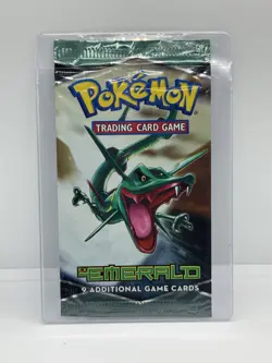 2005 Vintage Pokemon ( EX EMERALD ) EMPTY Blister Pack ( Rayquaza ) - Image 1