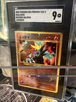 Entei 244 SGC 9 MINT Neo Premium File 2 Promo Reverse HoloFoil Japanese Pokemon - Image 4