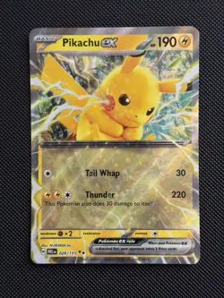 ⚡ Pikachu ex 028/131 Prismatic Evolutions - MINT Double Rare Holo Pokemon TCG - Image 1